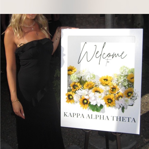 Lulu's Black Strapless Ruffle Dress - Picture 2 of 2